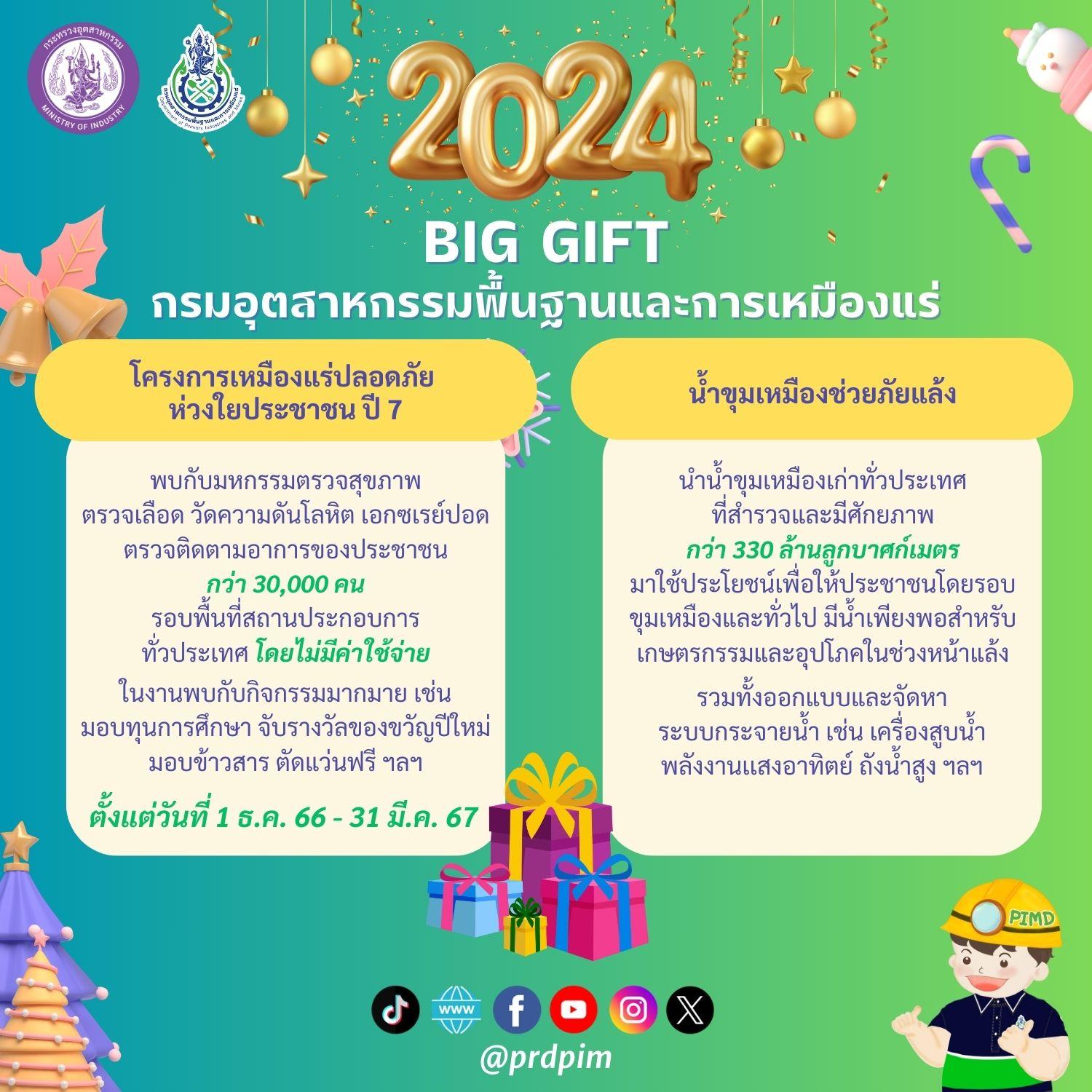 กพร. มอบของขวัญให้กับประชาชนในช่วงปีใหม่