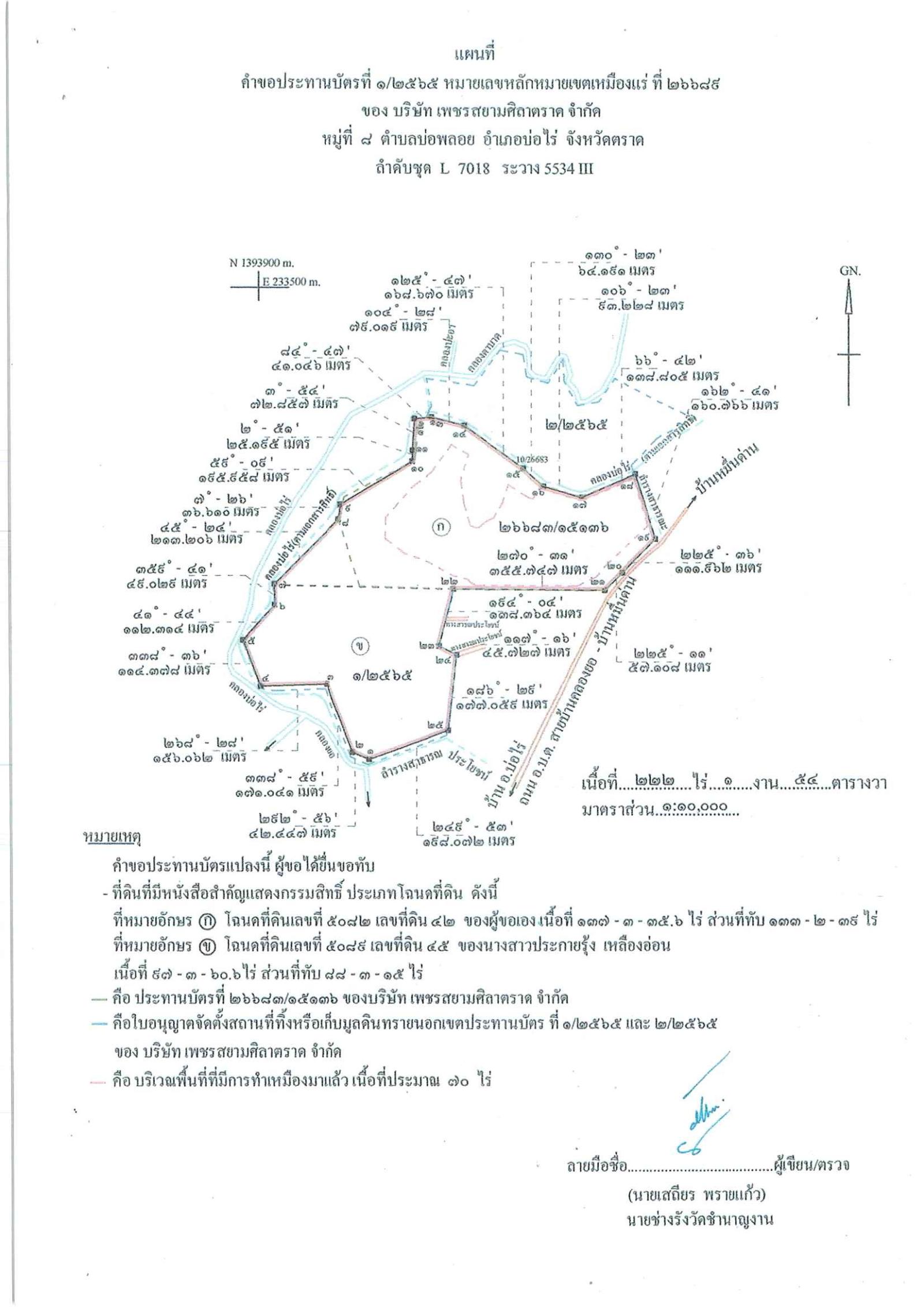 แสดงความคิดเห็นการขอประทานบัตรทำเหมืองแร่